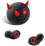 Wireless Earbuds, Bluetooth 5.0 Headphones in-Ear Cute Little Devil Earphones for Kids Adult Gift 36H Playtime 3D Stereo Deep Bass Earbuds with Built-in Mic Portable Charging Case for Android