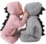 Yuemengxuan Newborn Baby Boys Girls Dinosaur Outfits Infant Onesies Hoodie Romper Jumpsuit Pajamas Set