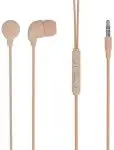 MINISO We Bare Bears Earphone with Mic and Controller, in-Ear Noise Cancellation in-Ear Headphones for Mobile Phone Smartphones (Beige)