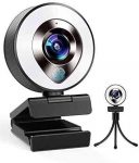 2021 CASECUBE FHD 1080P Webcam with Microphone and Ring Light,Plug and Play Web Camera,Adjustable Brightness,Privacy Protection,Streaming Webcam,USB Webcam for PC Desktop Laptop MAC,Zoom Skype YouTube