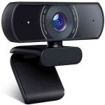 Webcam 1080P, Crosstour Full HD Webcam Computer Camera, Work for Mac, Laptop, Desktop, with Dual Built-in Microphone for Video Calling, Conference, Online Study