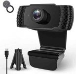 Webcam with Microphone,1080P HD Streaming Computer Webcam for PC Video Conferencing/Calling/Gaming,Laptop/Desktop Mac,Skype/YouTube/Zoom,USB Web Camera Built-in Mic, Flexible Rotatable Clip and Tripod