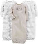 Simple Joys by Carter’s Girls’ 3-Pack Neutral Cotton Sleeper Gown