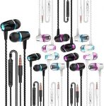 VPB Earbud Headphones with Remote & Microphone, in Ear Earphone Stereo Sound Noise Isolating Tangle Free for iOS and Android Smartphones, Laptops (Mixed Color 8 Pairs)