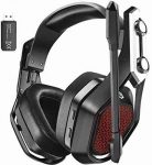 Mpow Iron Pro Wireless Gaming Headset for PC, PS4,Mac, Wired 3.5mm for Xbox & Wireless USB Over-Ear Headphone with Surround Sound, Noise Cancelling Mic, 20H Battery Life, Soft Memory Earpad for PS4
