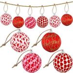 Valentines Hanging Ball Ornaments Love Heart Rose Kiss Valentine’s Day Ball Decorations Hanging Ball Decorative Supplies for Valentine’s Day, Christmas, Party, Wedding Decoration (12)