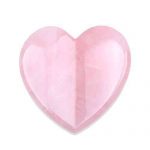 Valentines Gift Essential Oil Massage Tool,(2.95 inches) Rose Quartz Heart Shape,Gua Sha Tools, Jade Roller Facial Scraping Massager for Face,Beauty Roller For Slimming and Firming (Pink Rose Quartz)