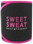 Sweet Sweat Waist Trimmer for Men & Women Black/Pink | Premium Waist Trainer Sauna Suit, Includes Sample of Sweet Sweat Gel!