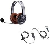 USB Type C Headphones Over Ear Headphone USB-C PC Mac Tablet Mobiles Headset with Noise Cancelling Microphone with Answer/End Call/Button Volume Control, Compatible with Samsung S20, Pixel,Mi,Huawei