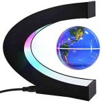 High Tech Gifts for Men, Magnetic Levitating Globe with LED Light, Home Office Unique Decor for Men, Best Gift Ideas for Boss/Colleague/Dad, Cool Stuff Gadgets for Everyone Blue