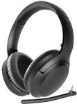 Avantree Aria Bluetooth 5.0 Noise Cancelling Headphones Headset for Music & Calls, Dual Microphone, Boom Mic & Built-in Mic, Comfortable 35H, Over Ear Wireless & Wired for Phone PC Computer Laptop