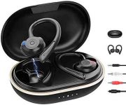 VOGEK TV TWS Wireless Headphones for TV/PC/Cellphone, Earbuds with Bluetooth 5.0, 2.4GHz RF Transmitter(RCA, Optical, AUX), Deep Bass, HiFi Stereo & Zero Latency