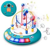 GJZZ Baby Toys 6 to 12 – 18 Months, Bead Maze UFO Toy with Music, Lights, and Learning Songs for Babies. Toddler Toys for Boys and Girls