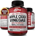 Apple Cider Vinegar Capsules with Mother 1600mg – 120 Vegan ACV Pills – Best Supplement for Healthy Weight Loss, Diet, Keto, Digestion, Detox, Immune – Powerful Cleanser & Appetite Suppressant Non-GMO