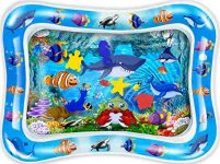 CUKU Tummy time Water Play mat Baby and Toddlers is The Perfect Fun time Play Inflatable Water mat,Activity Center Your Baby’s Stimulation Growth