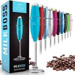 Zulay Original Milk Frother Handheld Foam Maker for Lattes – Whisk Drink Mixer for Bulletproof Coffee, Mini Foamer for Cappuccino, Frappe, Matcha, Hot Chocolate by Milk Boss (Sky Blue)