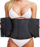LODAY Waist Trainer Corset for Weight Loss Tummy Control Sport Workout Body Shaper Black