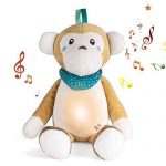 Baby Sleep Soothers, Baby White Noise Machine and Sleeping Aid.Toddler Sleep Aid Night Light,10 Soothing Lullaby,Portable Stuffed Teddy,Baby Sleep Aid Toy (Monkey)