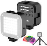 Ulanzi U-Bright LED Video Light on Camera with Tripod, Portable Photography Lighting Kit Photo Studio Fill Lamp with 6 Color Filters, CRI95+ 2700K-6500K Tricolor Dimmable 3000mAh Rechargeable Battery