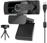 Upgraded 1080P 30fps Webcam with Microphone, Sherry Wide Angle Web Camera with Privacy Cover &Tripod,Plug and Play USB Camera for PC Laptop Streaming, Game Recording, Conferencing