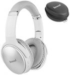 Bluetooth Over Ear Headphones, Dozod Foldable Wireless Hi-Fi Stereo Headset with Mic, Bluetooth and Wired Headphones for PC/Cell Phones (Silver&White)
