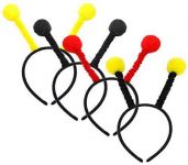 Ruisita 4 Pack Pom-Pom Boppers Bee Headband Black and Yellow for Children’s Birthday Home Craft Decoration