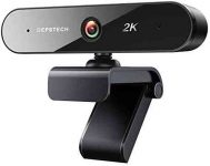 Webcam with Microphone for Desktop, DEPSTECH 2K QHD USB Web Cam with Auto Light Correction, Desktop Computer Camera Streaming Camera for Video Conferencing, Teaching, Streaming, and Gaming