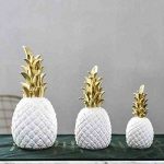 XYAM 1Pcs Resin Pineapple Decoration, Household Decorative Pineapple, Fashion Artificial Pineapple, Fake Resin Pineapple Ornament Desk Ornaments(White L)