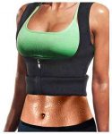 LODAY Women Neoprene Sauna Sweat Waist Trainer Vest with Zipper for Weight Loss Gym Workout Body Shaper Tank Top Shirt