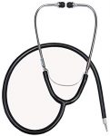 Stethoscope Style Earphone 3.5mm Headphones Stereo Transcription Headset for Mobile Phone Medical Equipment