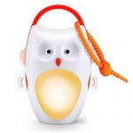 SOAIY Baby Sleep Soother Shusher Sound Machines, Baby Gift, Rechargeable Portable White Noise Machine with Night Light, 8 Soothing Sounds and 3 Timers for Traveling, Sleeping, Baby Carriage (owl)