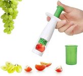 Grape Cutter, Tomato Cutter Fruit Vegetable Slicer, Multifunctional Creative Cut Tools for Salad Gadget and Baby Auxiliary Food, Plastic Shell Stainless Steel Blade