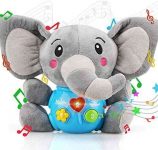 STEAM Life Plush Elephant Baby Toys – Newborn Baby Musical Toys for Baby 0 to 36 Months – Light Up Baby Toys for Infants Babies Boys Girls Toddlers Baby Gifts 0 3 6 9 12 Month