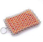 B&L The Original Cast Iron Scrubber & Cleaner Chainmail Scrubber with Silicone Insert Life Time Warranty