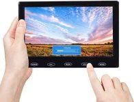 TOGUARD Portable Monitor 7 Inch IPS Small HDMI Security Monitor USB Powered HD 1024×600 Computer Display Screen with AV VGA Input, Touch Keys, Built-in Speakers, Remote Control for Raspberry Pi PC