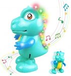 KBKDJM Musical Dancing Dinosaur Baby Toy, Electric Dancing and Singing Toys with Lights and Sounds for Toddlers Age 1 2 3 Birthday Gift