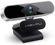 Webcam with Microphone for PC, Hiievpu 1080p Webcam 1 Step USB Plug & Play, Wide-Angle Webcam Suitable for Video Conferencing/Live Streaming & Skype/Zoom/YouTube