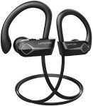 Letscom U8L Bluetooth Headphones, 15Hrs Playtime Wireless 5.0 Earbuds IPX7 Waterproof Sport Running in-Ear Headsets w/Mic Stereo Sound Noise Cancelling for Work Home Office