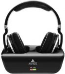 Wireless TV Headphones, Artiste ADH300 2.4GHz Digital Over-Ear Stereo Headphone for TV 100ft Distance Transmitter Charging Dock Rechargeable (Black)