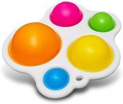 Pop Push It Fidget Toy Baby Kids Sensory Toys | Five Push Dimple Fidget Toy | Boy Girl Toy For All Ages | Simple & Great As ADHD And Autistic Use