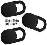 Webcam Cover (3 Pack) Yilador 0.03 inch Ultra Thin Laptop Camera Cover Slide for Computer MacBook Pro iMac iPhone Cell Phone PC Tablet Notebook Surface Pro Echo Show Camera Blocker Slider – Black