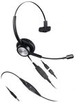 Jaracom Call Center Phone and Headset with Noise Cancelling Mic, 3.5mm Cell Phone Headphone for Huawei iPhone Samsung Smartphones and Computer PC Laptop Tablet