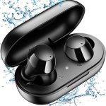 Bluetooth Earbuds,kurdene Wireless Earbuds with Wireless Charging case,Touch Control in Ear Bluetooth 5.0 Waterproof Earphones CVC 8.0 Noise Cancelling Headphones with Deep Bass Sound for Sports-Black