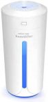 YinQin 230ML Portable USB Mini Air Humidifier 7 Color LED Lights Changing Mini Humidifier For Office Desk Bedroom Home Babies Kids Cars Cool Mist Mini Humidifier Travel Humidifier Quiet (White)