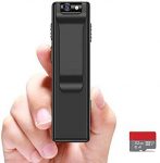 Wearable Wireless Video Audio Recorder-AfaiTEK Mini Body Camera w/ 32GB SD Card, Small Security Cameras, Digital Voice Recording Device, Portable Body Cams for Civilians, Trail Sport Camara No WiFi