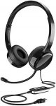 USB Headset with Microphone, Noise Canceling Computer Headphones with Flexible Mic, Lightweight 3.5mm Cell Phone Headset with in-line Control, Comfort-fit PC Headset for Home Office, Remote Learning