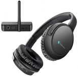 Wireless Headphones for TV Watching with Optical Bluetooth Transmitter, makemate BKM200 Digital TV Headsets, Easy Plug & Charge, up to 165ft Wireless Range, Crystal Stereo for Most TVs – Black