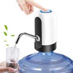Water Bottle Pump, Automatic Water Dispenser, USB Charging Drinking Portable Electric Switch for Universal 3-5 Gallon Bottle For Outdoor Home Office (White)