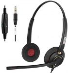Cell Phone Headset with Microphone Noise Canceling & Call Controls Wired 3.5mm Computer Headset for iPhone, Samsung, PC, Laptop, Business Skype Softphone Call Center Office