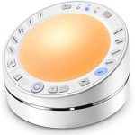 Sleep Sound Machine wtih Night Light, 10 Natural High Fidelity Non-Looping Soothing Sounds, Recording, Timer, Portable Sleep Therapy White Noise Maker for Sleeping Baby, Adults, Relaxing, Home, Office